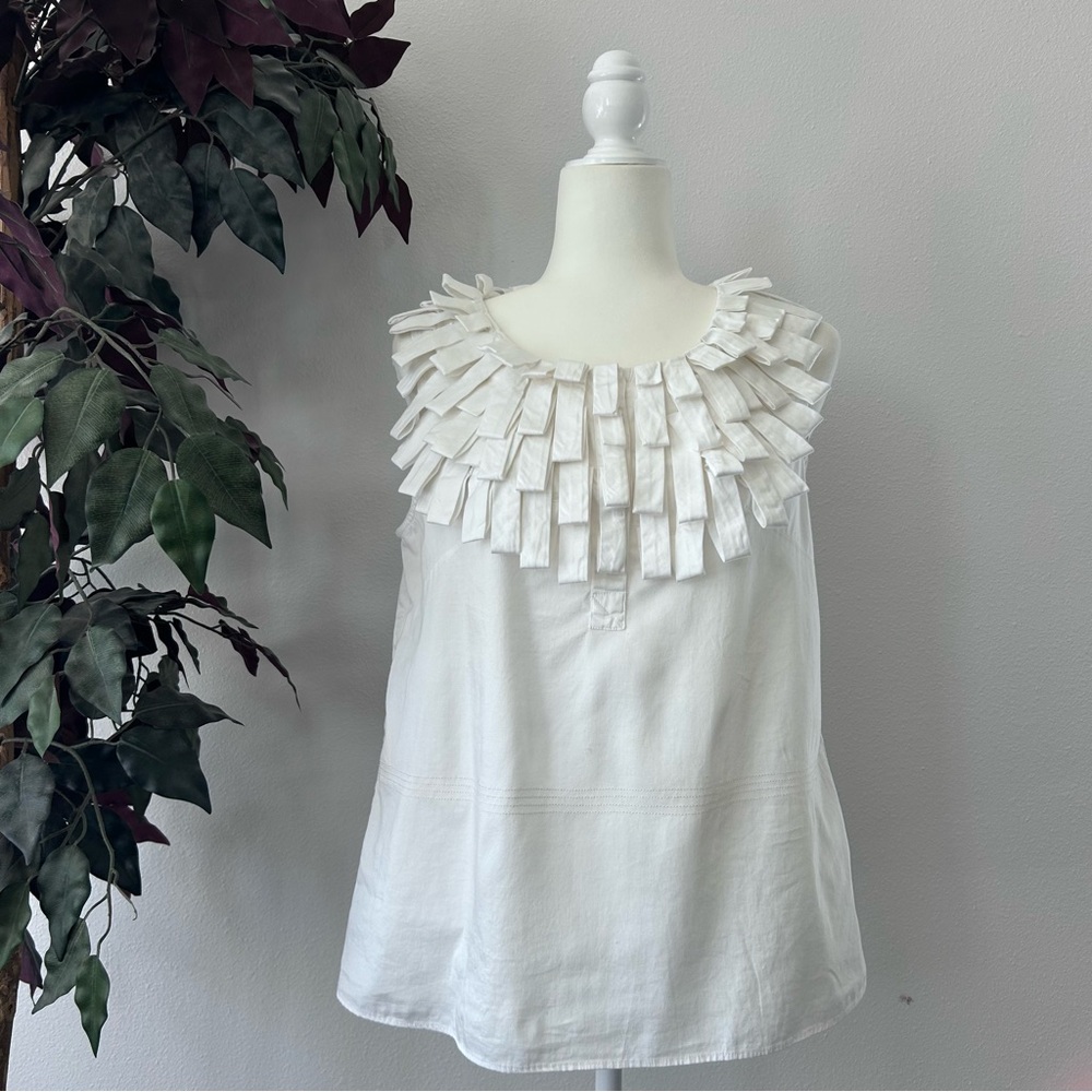 Wills Elegant White Ruffled Women's Top